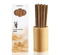KINETOX Palillos Chinos 10Pares Reutilizables Palillos de Madera Sushi Chopsticks Apto para Lavavajillas Platos Asiáticos de arroz y Fideos de Sushi para Principiantes Amarillo Parduzco