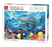 King International-Rompecabezas de Familia Delfines de 1000 Piezas, Color, 68x49 cm (55845)
