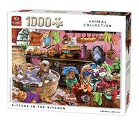 King 55847 - Puzzle (1000 Piezas, 68 x 49 cm), diseño de Gatitos en la Cocina