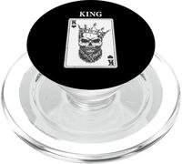 King and Queen Skull - 1/2 Card Hearts Flush Couple Matching PopSockets PopGrip para MagSafe