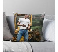 King Arthur Charlie Hunnam - Funda de almohada cuadrada de poliéster y lino, terciopelo, con cremallera, decorativa, para sofá