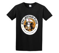 King Arthur Flour Logo Men's T-Shirt Unisex Black Cotton Print tee Shirts XXL