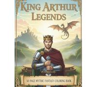 King Arthur Legends: 50 Page Mythic Fantasy Coloring Book for Adults and Teens | Open-Line Art, Zero Greyscale, Celtic Knotwork (Ancient Myths And History Coloring Collection)