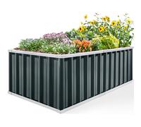 King Bird Cama de jardín elevada galvanizada de 6 x 3 x 2 pies, Maceta de Metal de Acero Elevado para Verduras de raíces Profundas, Flores, Kit de Cama elevada Grande (Gris Oscuro)