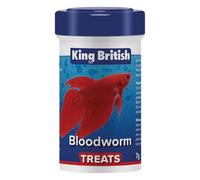 King British - Larvas Rojas para Peces y Tortugas 7g: Alimento complementario Natural para Peces de Acuario y Tortugas. Alto Contenido en proteínas, promueve el Color y el Desarrollo
