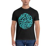 King Buffalo, Black and Blue Active Unisex 100% Cotton Short-Sleeve T-Shirts Black XXL