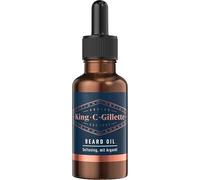 King C. Gillette Aceite para barba para hombres, 30 ml | Para una barba suave y fragante con notas de sándalo, cedro, bergamota, semillas de cardamomo y mandarín