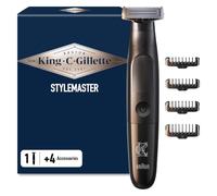 King C. Gillette Afeitadora Eléctrica Barba Style Master, Accesorios | Cortadora de barba impermeable para hombre con 4 peines reguladores, tecnología Centercut para ofrecer profundidad
