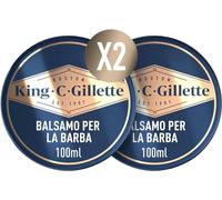 King C. Gillette Bálsamo Barba Hombre con Manteca de Cacao, Aceite de Argán y Manteca de Karité, 100 ml (paquete de x 2)