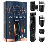 King C. Gillette Cortapastas para hombre, sin cables, cuchillas de afeitar de larga duración, afeitadora eléctrica para barba con cabezal lavable, 4 peines reguladores, idea regalo hombre