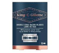 King C. Gillette Double Edge Maquinilla de afeitar para hombre, 10 recambios, mejores cuchillas de acero inoxidable con revestimiento de platino