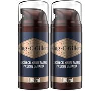King C. Gillette Loción Calmante para La Irritación de La Barba, Fórmula Hidratante Y Refrescante Que Reduce El Picor de La Piel, con Vitamina B3 Y B5, Cuidado Facial Hombre, 100ml (Paquete de 2)