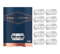 King C. Gillette Men's Double Edge Safety Razor Blades Pack of 10's Cuchillas de acero inoxidable Larga duración