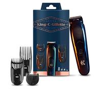 King C Gillette Men's Wireless Beard Trimmer, Includes 3 Interchangeable Combs For All Beard Types, Perfect Gift For Men, color White