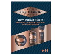 King C. Gillette Perfect Beard Care Travel Kit Set Cuidado de Barba