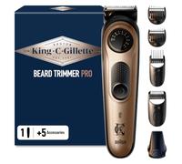 King C. Gillette Recortadora de barba PRO – Dial 40 longitudes, hojas metálicas, peines lavables
