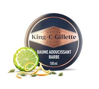 King C. Gillette Soft Beard Balm para hombres, cuidado profundo con manteca de cacao, aceite de argán y manteca de karité, 100] ml