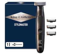 King C. Gillette Style Master Recortadora Para Barba Sin Cable Para Hombre Con Hoja 4D