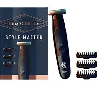 King C Gillette Style Master - Recortadora de barba para hombre, sin cables, para recortar, perfilar y perfeccionar la barba, con hoja 4D y 3 peines de 1, 3 y 5 mm