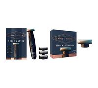King C. Gillette Style Master Recortadora Para Barba Sin Cable Para Hombre Con Hoja 4D + King C. Gillette Style Master Recambio para Recortadora, Máquinilla de afeitar