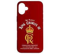 King Charles III 6 May Coronation Reloj de recuerdo para fiesta Carcasa para iPhone 16 Plus