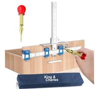 King&Charles Plantilla de herrajes para gabinete, plantilla de metal para manija de gabinete con perforador central automático, instala asas y tiradores en cajones, puertas de armarios, herramientas