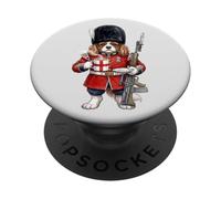 King Charles Spaniel Dog London King 's Guard Bandera de Inglaterra PopSockets PopGrip Adhesivo