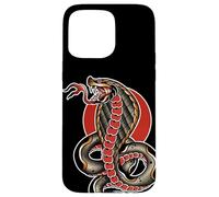 King Cobra Serpiente Serpiente Tatuaje Flash Carcasa para iPhone 15 Pro MAX