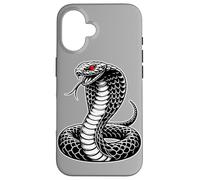 King Cobra Snake x Snake Serpiente Cobra Blackwork Carcasa para iPhone 16