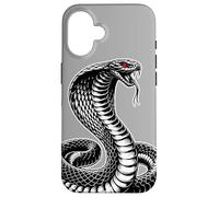 King Cobra Snake x Snake Serpiente Cobra Blackwork Carcasa para iPhone 16