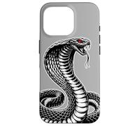 King Cobra Snake x Snake Serpiente Cobra Blackwork Carcasa para iPhone 16 Pro