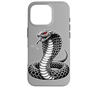 King Cobra Snake x Snake Serpiente Cobra Blackwork Carcasa para iPhone 16 Pro