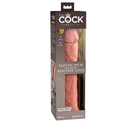 King Cock 11" Silicone Dual Density Cock, Light, 28 cm