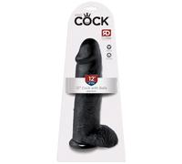King Cock 12 Inch Balls Black