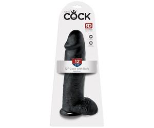 King Cock 12 Inch Dildo Clásico Negro - 454 gr