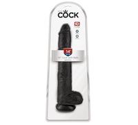 King cock - pene realistico con testiculos 30.5 cm negro