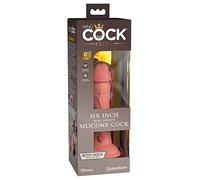 King Cock 6" Silicone Dual Density Cock, Light, 6 Zoll