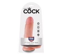 KING COCK PENE REALISTICO CON TESTICULOS 18 CM