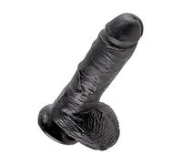 King Cock 8 Inch Balls Black