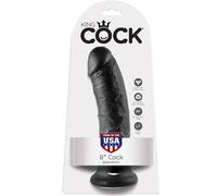 KING COCK - 8 PENE NEGRO 20.3 CM