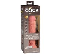 King Cock 8" Vibrating Silicone Dual Density Cock, Light, 8 Zoll