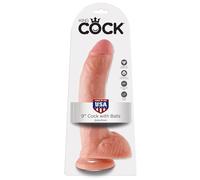 KING COCK - 9 PENE REALISTICO NATURAL 22.9 CM