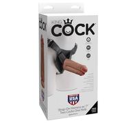 King Cock Arnés con Dildo Doble 7 Bronceado - 500 gr