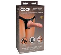 King Cock Beginner's Silicone Body Dock Kit, Nude, One Size