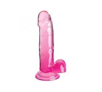 KING COCK - CLEAR PENE REALISTICO CON TESTICULOS 15.2 CM ROSA