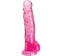 KING COCK - CLEAR PENE REALÍSTICO CON TESTÍCULOS 16.5 CM ROSA