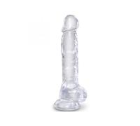 KING COCK - CLEAR PENE REALISTICO CON TESTICULOS 16.5 CM TRANSPARENTE