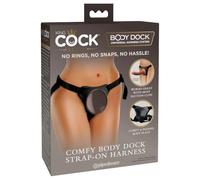 King Cock Comfy Body Dock Strap-On Harness, Black, 61-137 cm