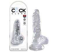King Cock Consolador Realista con Bolas - Claro 4 79 g