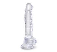 Pipedream Consolador King Cock realista con bolas claro 8" 389 g
